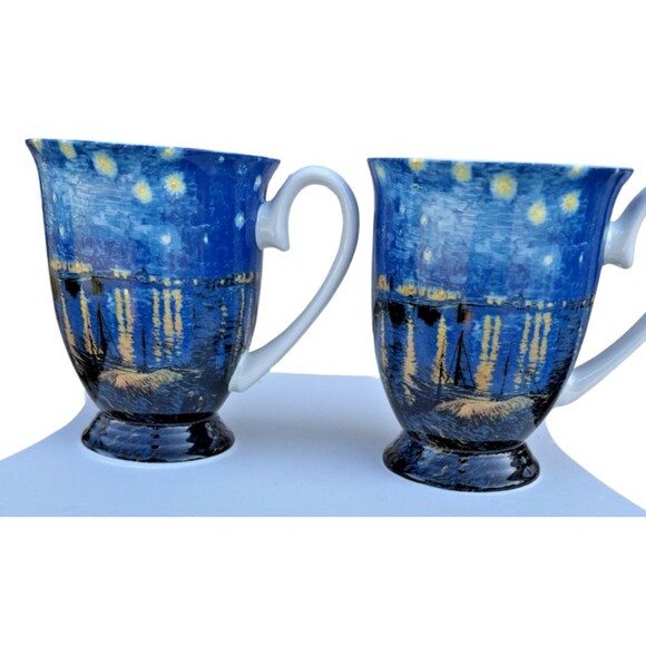 Vincent Van Gogh’s Gift Box – Set of 2 Starry Night on the Rhône Tea Cups - Picture 7 of 8